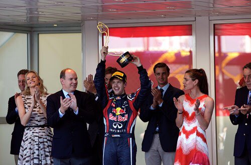 2011 Monaco Grand PrixRed Bull RB778 laps, 260.52 kmPole position: Sebastian VettelWith the safety car twice deployed and the race red-flagged after 71 of the 78 laps due to a pile-up at the Swimming Pool complex, Vettel held on to victory from the re-start.