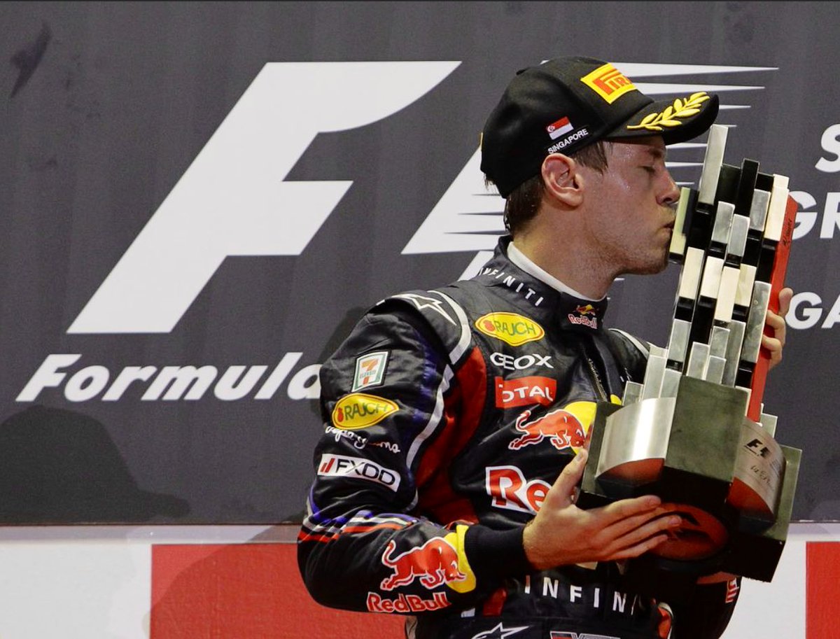 2011 Singapore Grand PrixRed Bull RB761 laps, 309.087 kmPole position: Sebastian VettelVettel puts in a dominant display in an incident-filled race as he took his third successive victory, leading from lights-to-flag for the first time since the 2010 European Grand Prix.