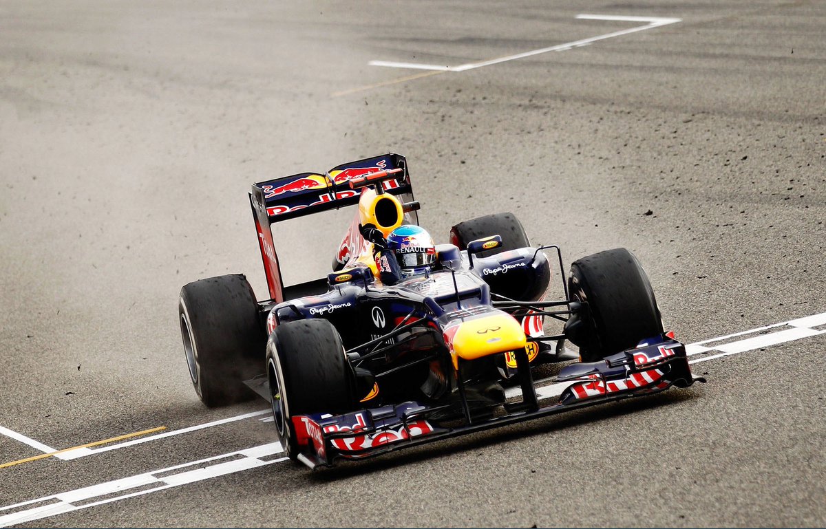 2012 Bahrain Grand PrixRed Bull RB857 laps, 308.238 kmPole position: Sebastian VettelSebastian Vettel took into the first corner and for the majority of the race en route to his first victory in a close battle with Lotus's Kimi Raikkonen.