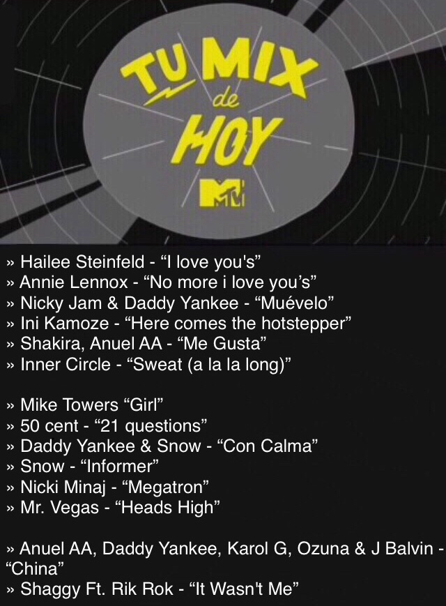 MTVLA_Musica's tweet photo. Hemos sido invadidos estos dias de temas que nos hacen pensar que ya los hemos escuchado antes y eso es porque usan sampleos de otras canciones. La Playlist de hoy trae algunas.
Esto se vería a partir de las 3 PM (🇲🇽/🇨🇴)
• Videorama
• Tu Mix De Hoy: #Sampleos
• MTV tus 10 https://t.co/QezRKPvyOi