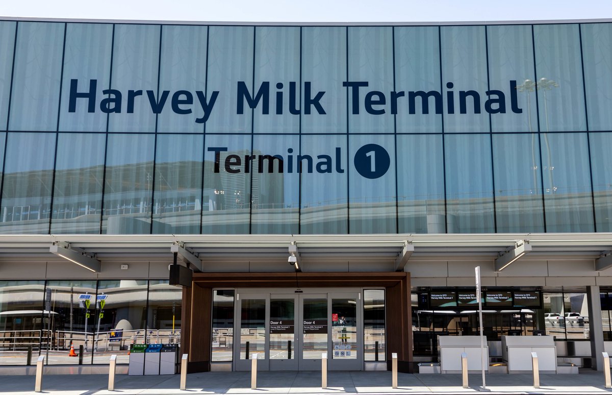 flySFO's tweet photo. ✨ Welcome to SFO’s #HarveyMilkTerminal1, the new home for @AmericanAir, @SouthwestAir, and @JetBlue! https://t.co/S27VSKO8D8