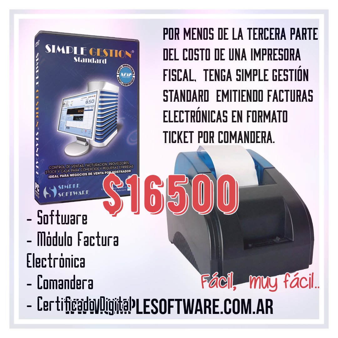 simplessoftware's tweet image. #facturaelectronica
simplesoftware.com.ar/sitio/producto…