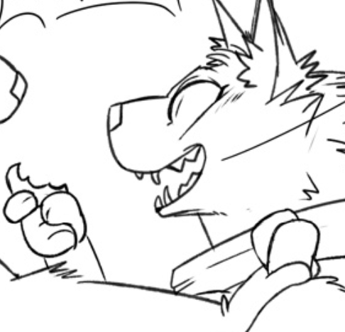 Riiswolf's tweet photo. I think I struggle with side profiles of faces with wide eyes. They never look right to me. It's not wide enough, although it can't be as wide as if seen from the front. But when I "fix" it, I make them too wide! So I gotta fix it. xD https://t.co/v0bxfTEIwf