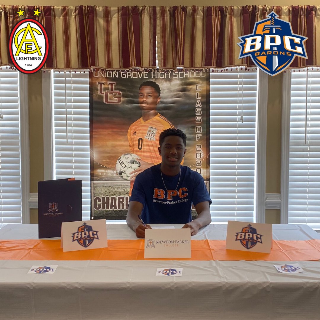 AFC_Lightning's tweet photo. We are proud to announce that Charles Williams from our 02Boys @S_AtlanticNPL team has signed his letter of intent to @BrewtonParker. Congrats Charles, we are proud of you! We wish you the best with @bpcathletics men’s soccer program!
⚡️⚽️🎓
#AFCcommitstocollege
#afclightning https://t.co/kzx3m4uWtH