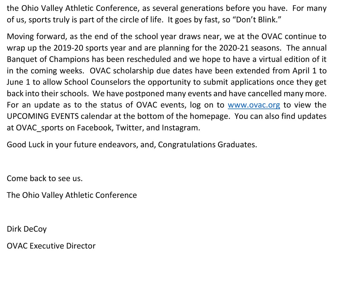A Letter from the OVAC Executive Director, Dirk DeCoy