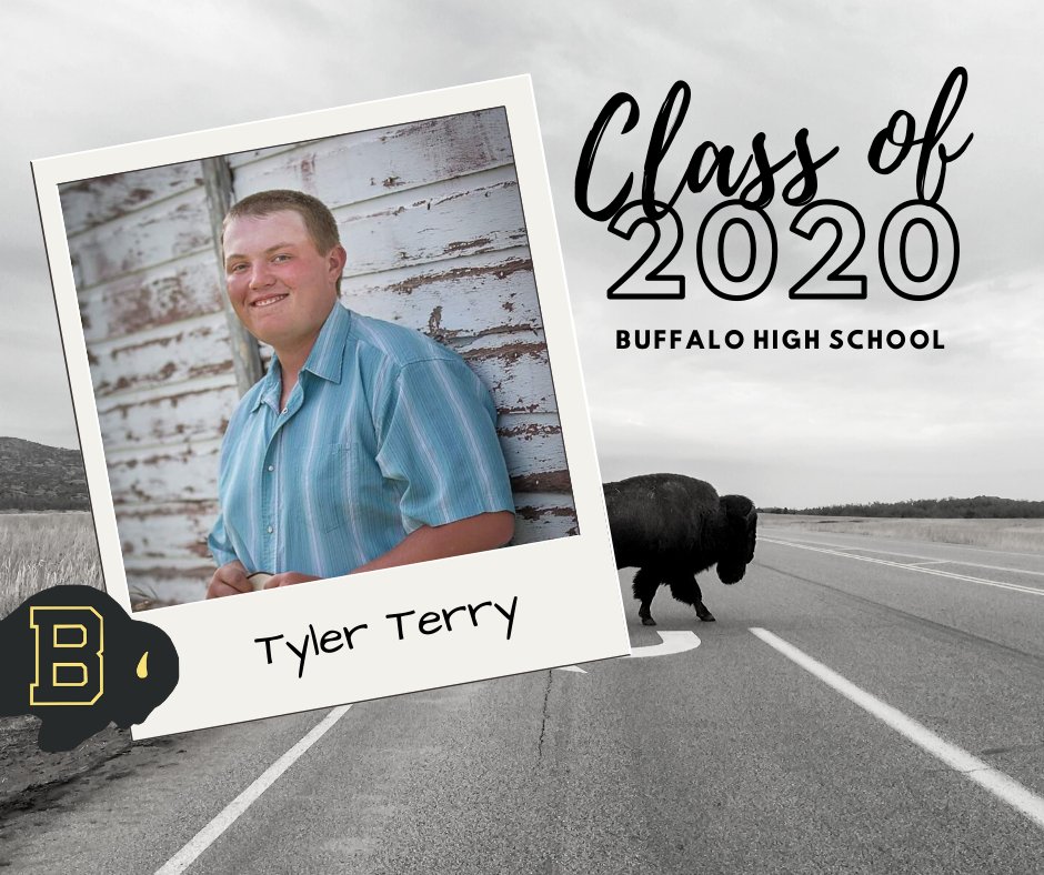BisonBhs's tweet photo. Buffalo High School Class of 2020 Senior Spotlight: Tyler Terry #BHSBisonPride https://t.co/pkGrFnO45J
