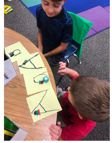 KrisciaCabral's tweet photo. First grade letter formation and @Ozobot coding. #stemwin #VoyagerShowcase2020 @PUSDinnovate @UnexpectedEd https://t.co/hQ0Qeqg1Ub