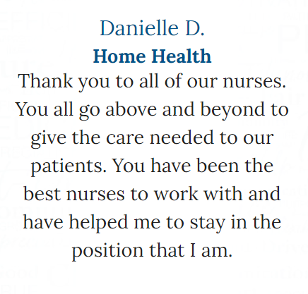 LHCGroupInc's tweet photo. Here’s a midweek pick-me-up for you—Introducing #NurseNotes!
LHC Group Team Members have been submitting sweet messages of appreciation in honor of #NursesMonth. These notes are so genuine and thoughtful and we guarantee they will put a smile on your face. https://t.co/ypvWk6x2Hi