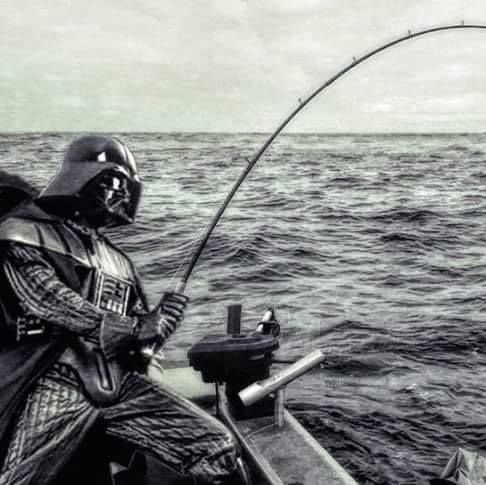 Alex Elmslie on X: Carp Fishing Vader - A Star Wars Story https