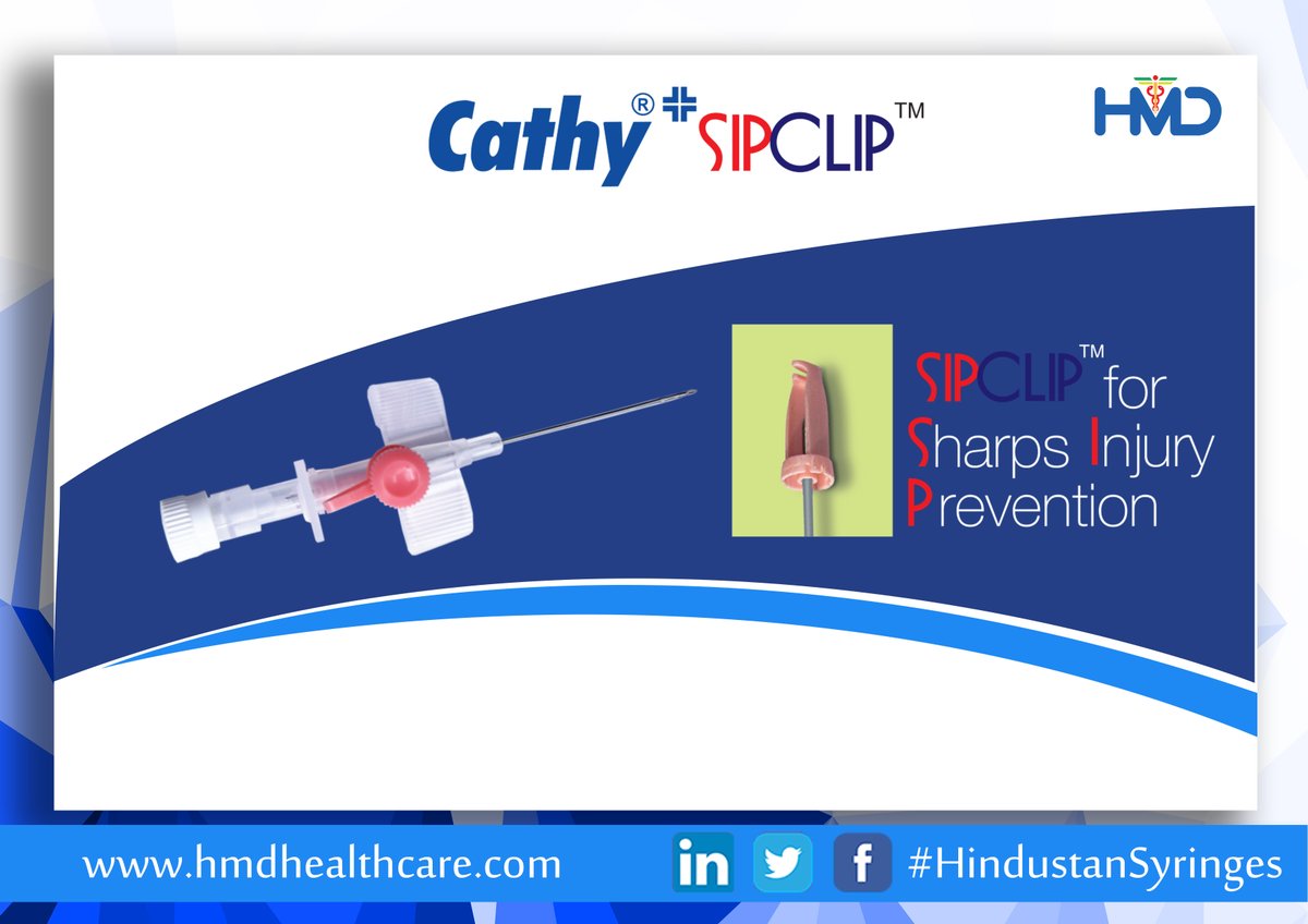 hmdhealthcare's tweet photo. CATHY Safety IV Cannula with SIPCLIP prevents accidental needle stick injury #health  #coronavirus #CoronaWillEndSoon #COVID2019india #CoronavirusOutbreak https://t.co/zym3hwEir2