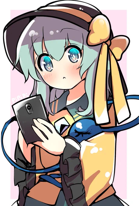 @odairoid_001 @flon732 #5月14日はこいしの日 せっかくなので参加 スマホをいじるこいしちゃん 