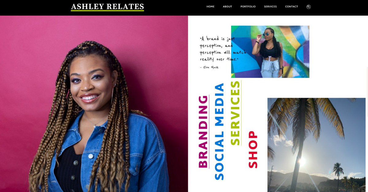 Best thing to come out of this quarantine: my social media + branding consultancy site http://ashleyrelates.com  