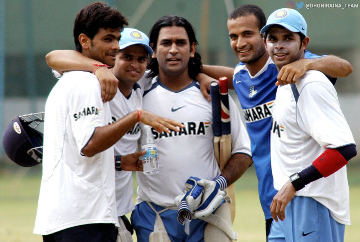 Throwback to good old days 😇❤️ #MSDhoni #SureshRaina #Throwback, image size:1200x806