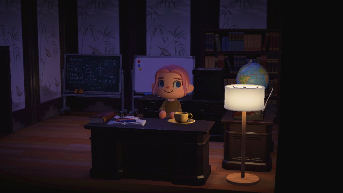 mothmansmom's tweet photo. home office complete #AnimalCrossing #ACNH #NintendoSwitch https://t.co/pt8Hv3KzcW