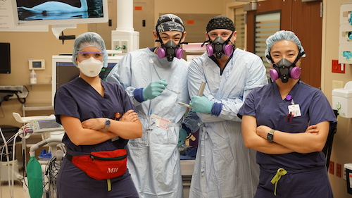 Department of Anesthesiology, McGovern Medical School and UTHealth 2020-2021 Chief Residents (L to R): Leslie Vargas-Galvan, MD; Christopher Di, MD; James Keith, MD; Sophie Dean, MD med.uth.edu/anesthesiology…