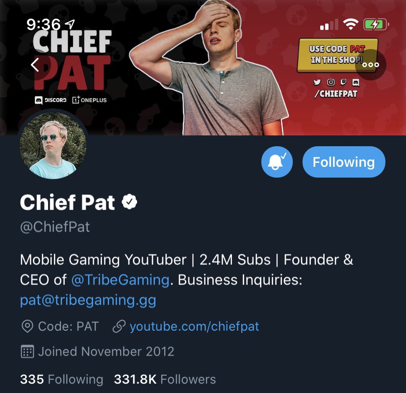 itsmekellu's tweet photo. Says Iโve only entered with 12/16 entries but the discord ones didnโt update!!! Well, the bell is on @ChiefPat !!! I hope using your code: PAT will help support Chief Cat ๐ฅฐ๐ #giveaway #chiefpat #tribegaming https://t.co/8AGqNNuVWW