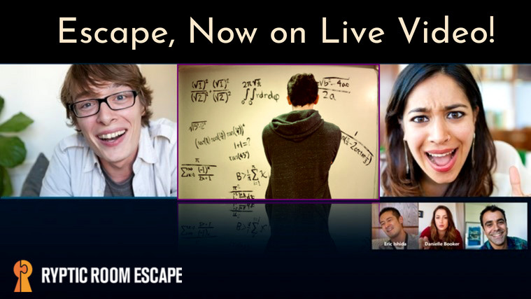 Join us for a one of a kind Escape the Room experience over Live Video Conference at ryptic.com 😮. Escape with your friends/family from the safety of your home! 😷