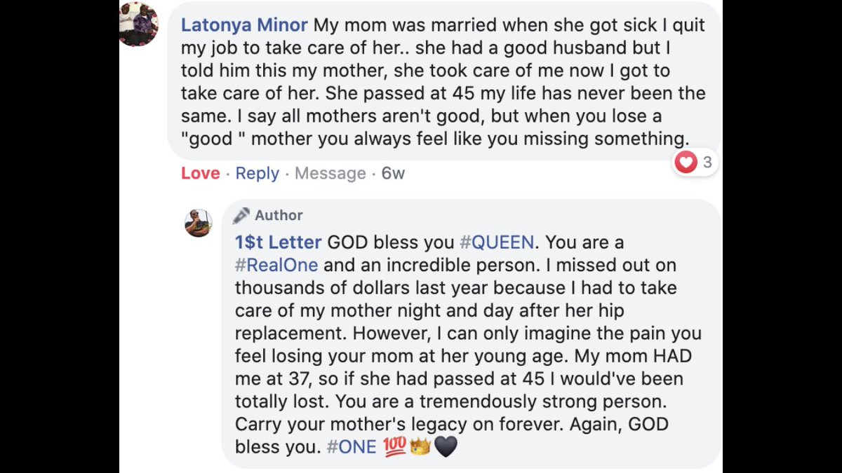 1st_Realest's tweet photo. This #QUEEN is the definition of a #RealOne.
1$t Letter - MAMA SICK
493,104 Views and Counting
(Facebook, YouTube, Twitter, Instagram)
#RoadToAMillion
#NoCosign #JustGrind
#IGEnt
@RocNation
#nipseyhussle #nipsey #2pac #tupac #jcole #bigkrit #davidbanner #killermike https://t.co/IaQgu85nSA