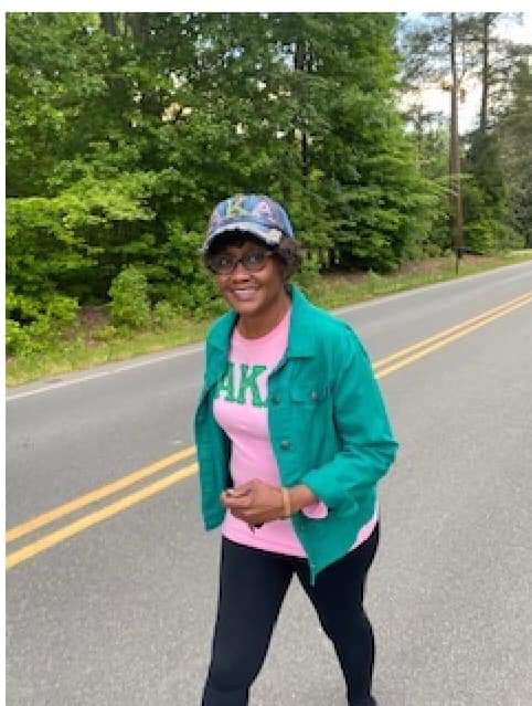 chapelhillaka's tweet photo. Chapter member Tammy Gardner on her afternoon walk for Wellness Wednesday! #TargetTwo #WellnessWednesday https://t.co/j3btkvbfSg