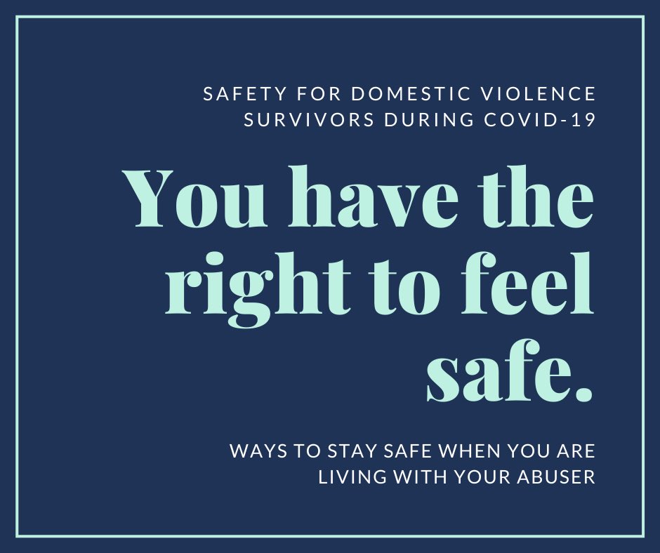 If you are sharing a household with an abusive individual during our current public health crisis, then staying "safer at home" may not feel at all safer to you. While safety planning looks different for everyone, here are some tips that may help if the abuse escalates. (1/6)