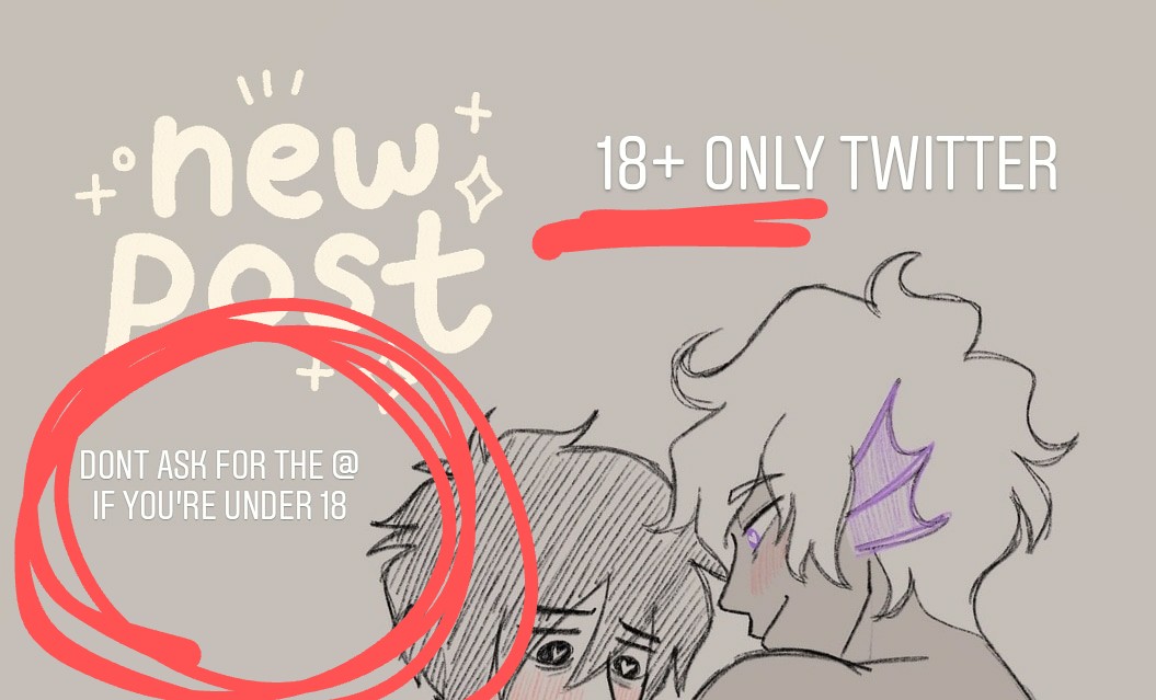 wolfbatspace's tweet photo. Guys come on I said you gotta ask bc i dont want minors to look. I ain't just gonna put it up on my art twitter I dont update. Imma lock my nsfw if minors be lurking. https://t.co/L5siORXLSE