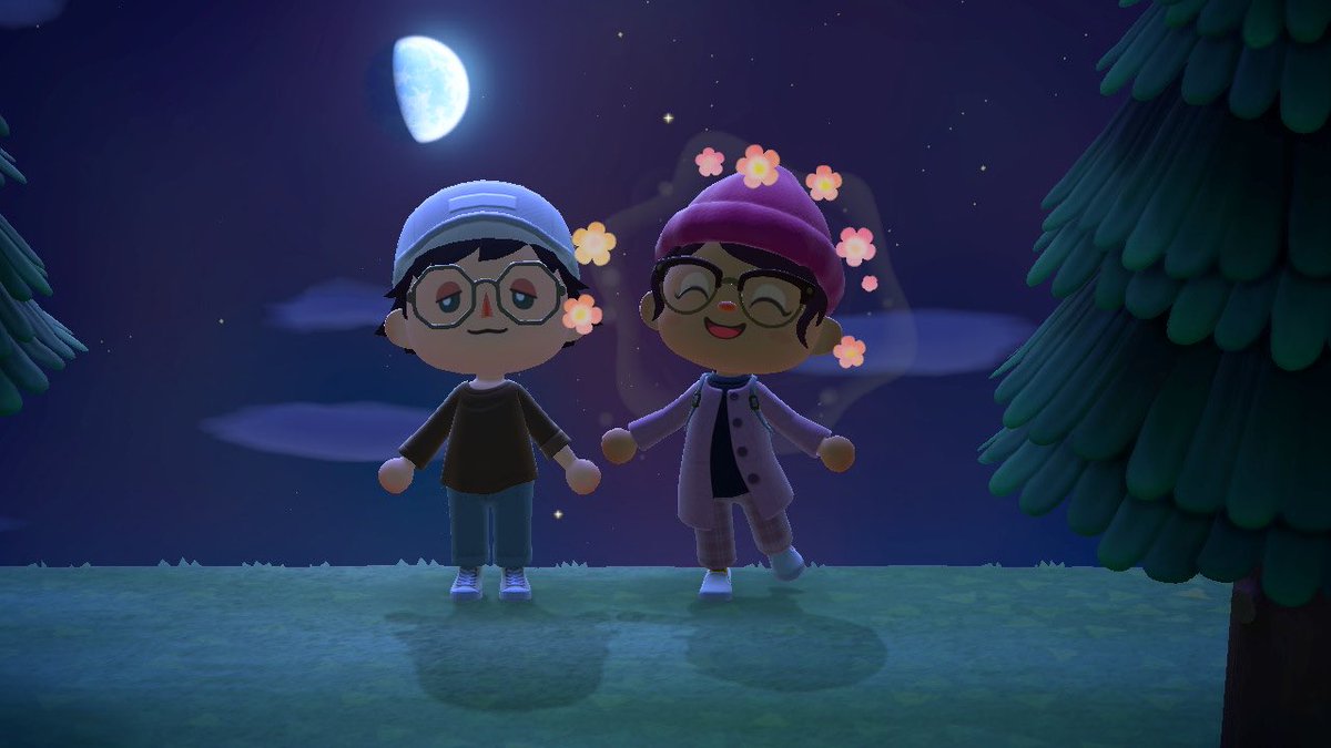 ceciliacrossing's tweet photo. i reached 100 followers, i figured i’d do the face reveal thingy?? so me + boyfriend vs. us in-game vs. my favorite villagers (bc i couldn’t narrow it down to one) https://t.co/e0v36XwWP5