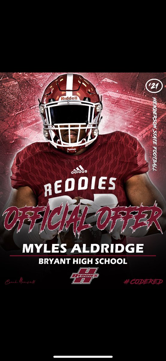 After a great talk with <a href="/Coach_Hols/">Greg Holsworth</a> , I am blessed to receive my first official offer from Henderson State 🔴⚫️