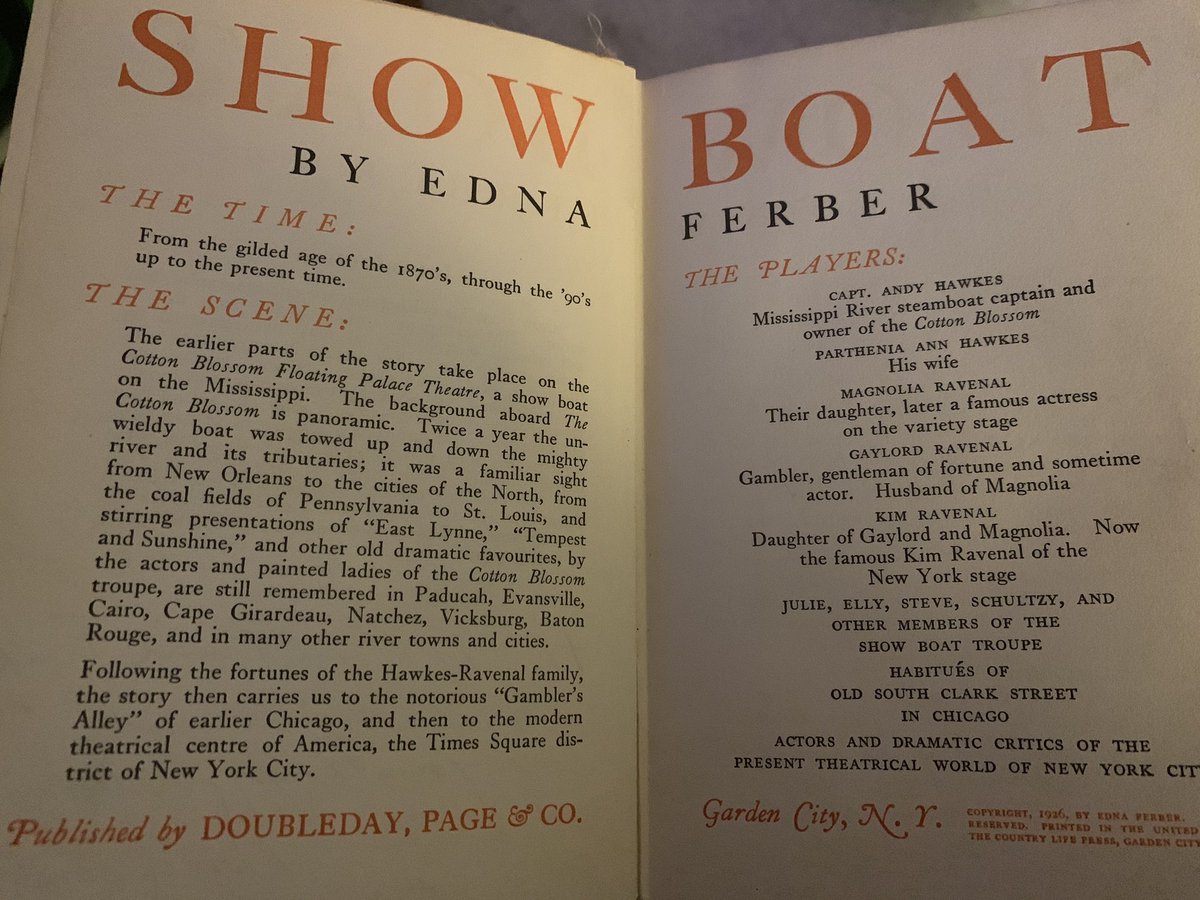 I got this book in Leonardtown, Maryland, which is where I was born and where the boat that inspired the book frequently stopped to give performances. The leading lady aboard was called ‘the Mary Pickford of the Potomac’ which I just love.