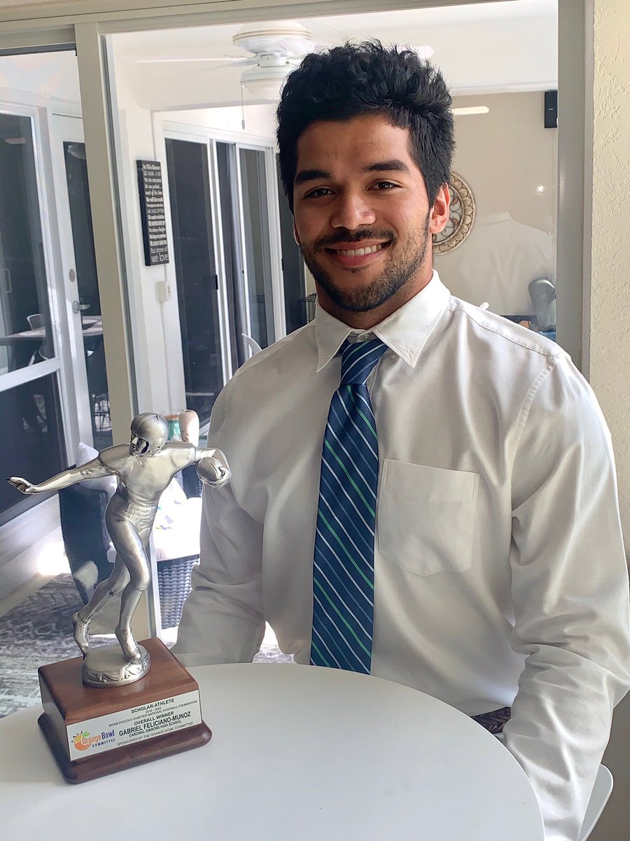 CGHSChiefs's tweet photo. Congratulations to Gabriel Feliciano-Munoz who was honored tonight during the virtual Brian Piccolo Scholar Athlete Awards Ceremony as an Orange Bowl Committee Overall Winner. Way to go Gabe! 🏈📚 @CGHSFL @GibbonsFootball @GabeFeliciano15 @Gibbons_Rugby https://t.co/cwLwRcEHeO