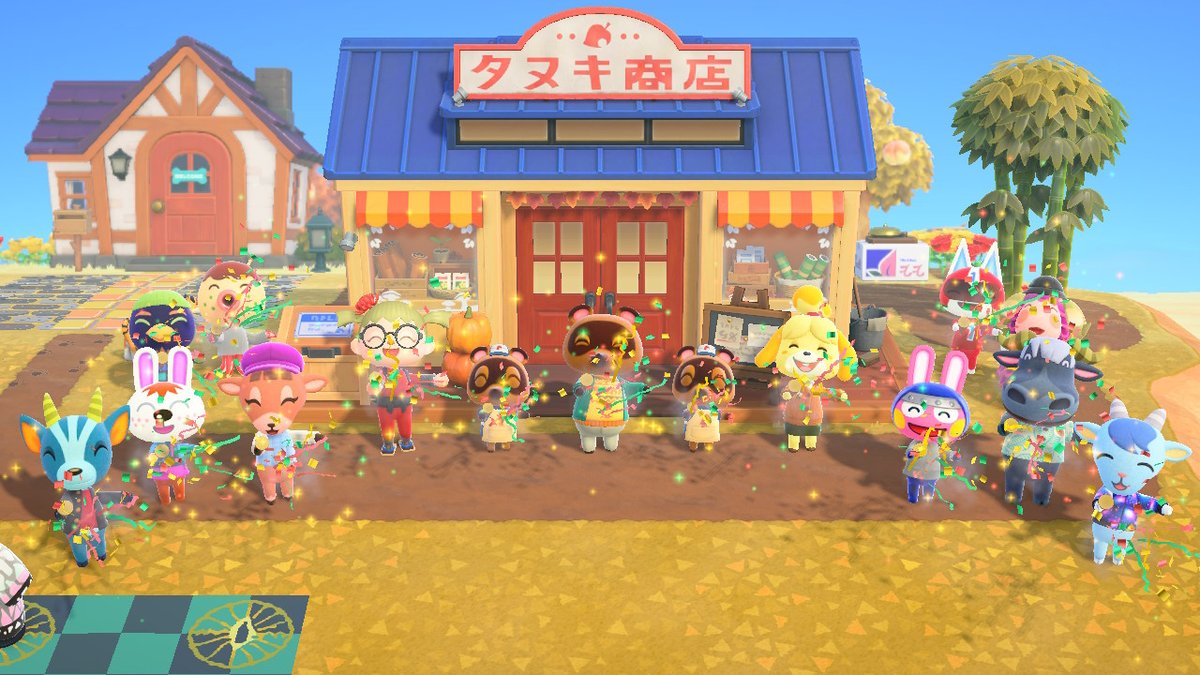 mayu_nyo's tweet photo. タヌキ商店でっかくなったどー #どうぶつの森 #AnimalCrossing #ACNH #NintendoSwitch https://t.co/GRZtAe0mz2