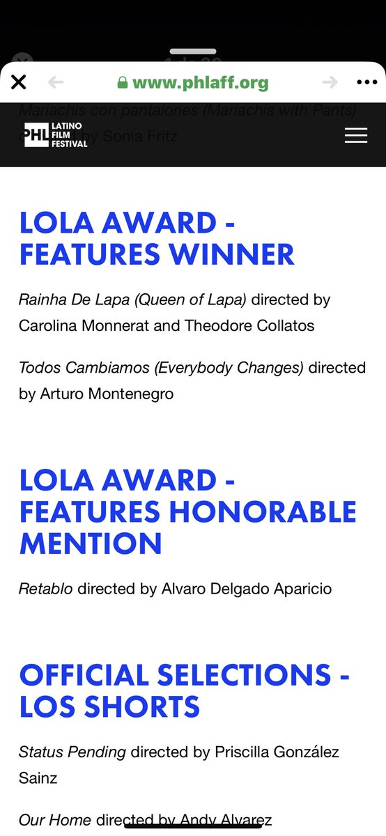 ArtMontenegro's tweet photo. Todos Cambiamos gana el Lola Award a mejor película en el Philadelphia Latino film Festival 2020 @TReporta @atp @MiCulturaPma @MICIPMA 🇵🇦🎬🇵🇦🎬 https://t.co/orUXJQsyhI
