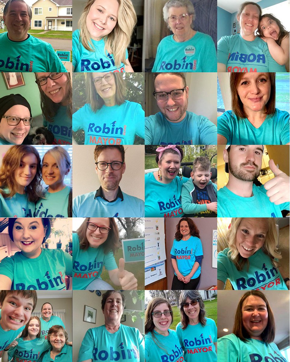 RobinForMayor's tweet photo. Wow! THANK YOU to all who celebrated Robin's birthday by wearing their #RobinForMayor T-shirts! 👏🥰 #LetsGF https://t.co/qsYTzTMvaV