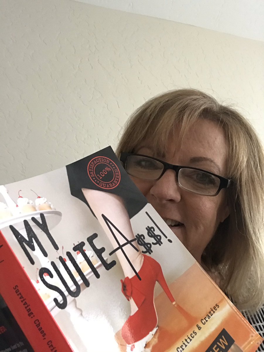 TMayhewAuthor's tweet photo. Thanks for sharing pic of you and my book Vonda!!! Enjoy and can’t wait to know what you think. #tammymayhew #CustomerService #frontdesklife #lifeunscripted #hotelhumor #mysuitea$$ https://t.co/5TRySco8l2
