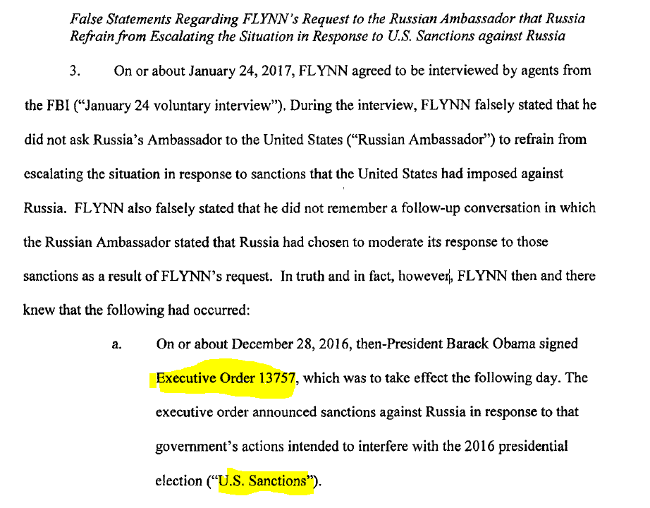 2/ the term sanctions in the Statement of Offense nearly always occurs as defined term "U.S. Sanctions", which are the sanctions against Russia announced in Executive Order 13757.