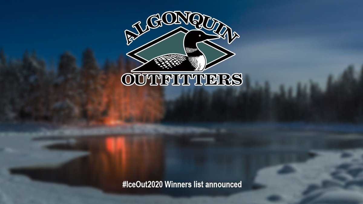 algonquinoutfit's tweet photo. Thank you to @AlgonquinPark​ for helping us with this year's Ice Out Contest, we have now announced our winners.  https://t.co/TDXcSBiaBA

@OntarioParks remain closed until May 31st, 2020
AO Rental bookings for after May 31st are avaialble https://t.co/kNE9URecTZ

#IceOut2020 https://t.co/2omIn3X6nm