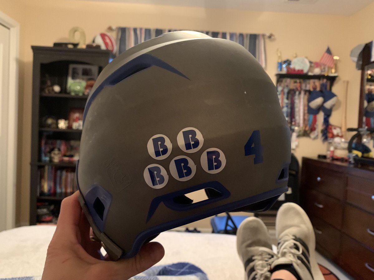 LegendsSilver10's tweet photo. Time to start putting B’s on helmets! #Ball #Base #Backup #SilverLegends https://t.co/DN3tgH6NOA