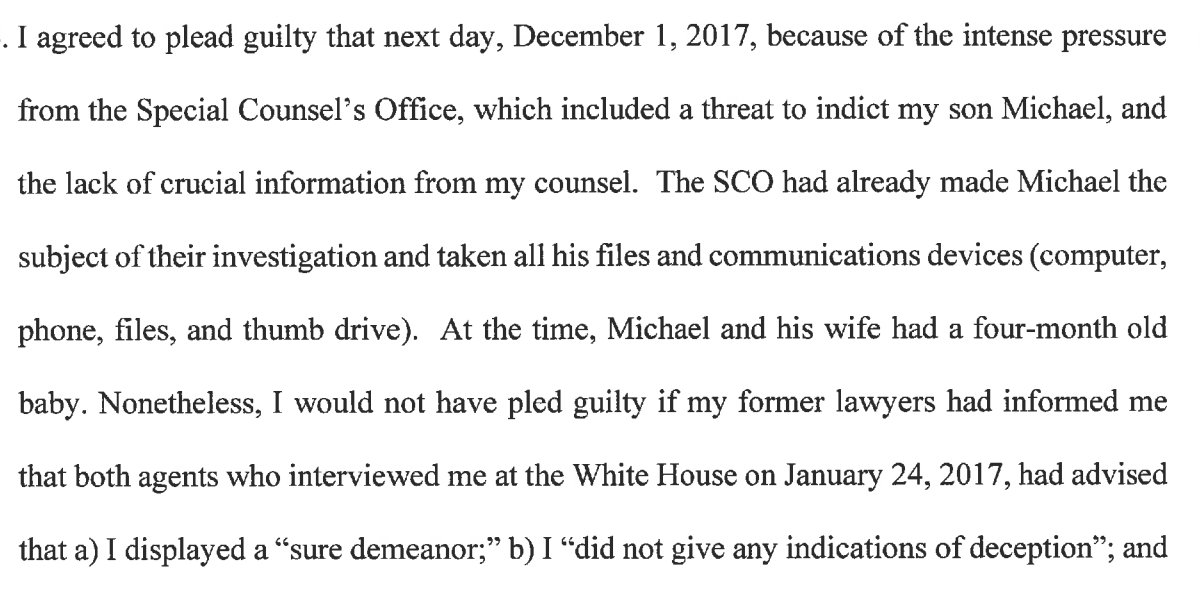 As noted, it appears Covington had already told Flynn that Jr's exposure was real. Which makes this muddled, not least bc lying well is not a defense to lying knowingly, which other witnesses would have backed.