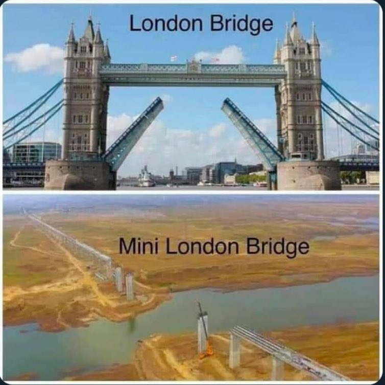 _husnainsubhani's tweet photo. Murshad Kehtay hain:
Yeh Mini London Bridge isi waja say Mukammil na ho saka
Q K
London Bridge b to abhi tak Namukammil hay
🤔😳😏🤣😂🤣😂🙏🏻
#MirpurAK #Bridge #MiniLondon #Mangla https://t.co/VrB0RrQvqU
