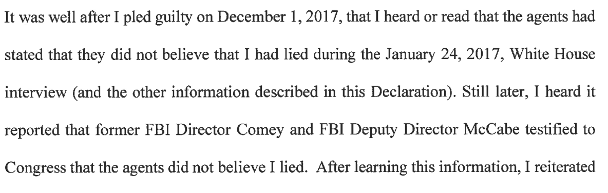 I would bet a good deal of $$ that the government has in its possession evidence this is not true -- that Flynn knew this at the time, which is why he asked it.