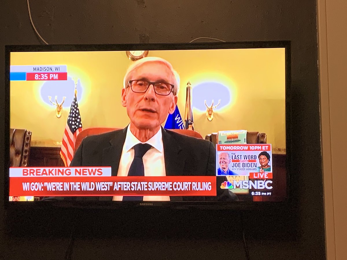 On  @Maddow right now,  @GovEvers lays out the consequences of the GOP’s decisions: “It’s the Wild West.”