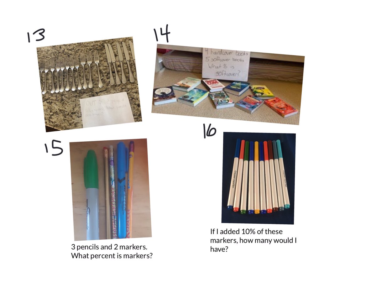 HaileyFremante's tweet photo. Try some of these percent problems our seventh graders created during distance learning. Please share your answers. If you are a teacher, please ask your students to give them a try too! @AuroraHuskies @MATHCOUNTS @msmathstory @tcaseylp https://t.co/RVNaOlLX2c