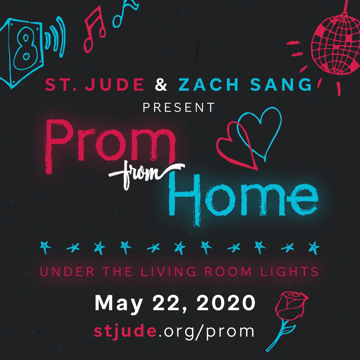 lainiemschultz's tweet photo. We know you are missing out on a lot right now. But you don't need to miss out on prom because St. Jude & Zach Sang present Prom From Home on May 22 with an amazing line up of artists! Learn more at https://t.co/rGKLtHMCI3. ##StJudeProm #forStJude #PromFromHome https://t.co/8wvSeFyYKS