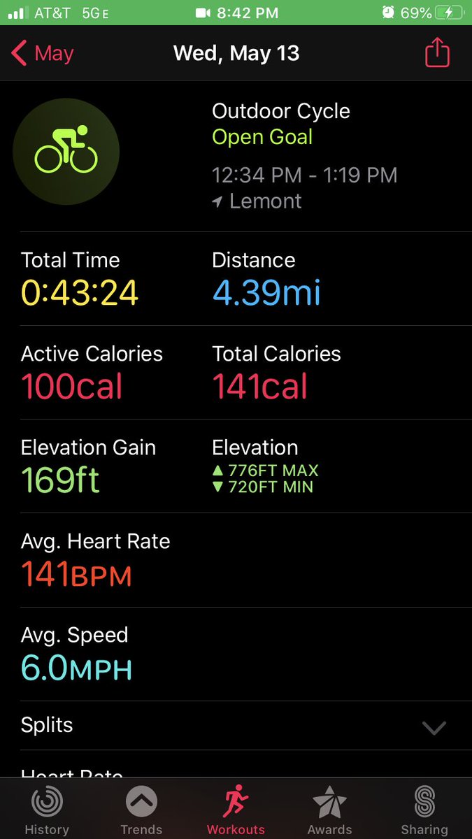 Biked 4.39 miles today!! #WeAreLemont