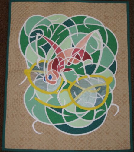He hopped right off my glassesAnd sauntered to the treesAt night now when I hear him I bow upon my knees~*~Pic:  #Quilt by Brian's mom.Verse: by me. 9/15/07. ~ https://parchmentanthology.blogspot.com/2011/11/cricket.html #poetry  #art  #nature #listentothecricket #spontaneouscollaboration