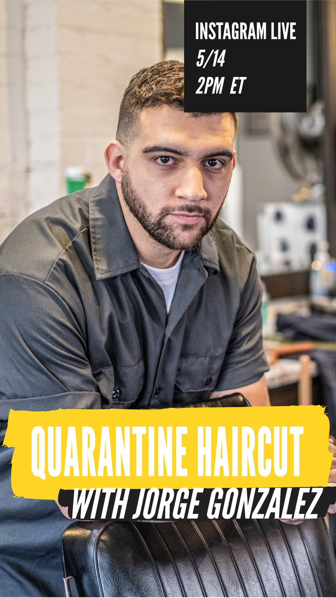 Catch our very own <a href="/jorgeivxnFW/">Jorge</a> going live on <a href="/Dickies/">Dickies</a> IG tomorrow (Thursday) at 1pm CST for an at home Quarantine Cut tutorial.