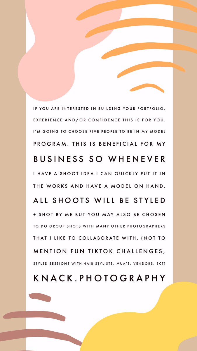 KnackPhoto's tweet photo. Please read if you’re interested in modeling! RT to help me find my people 🌿♥️ https://t.co/6c7Ck3CIkd