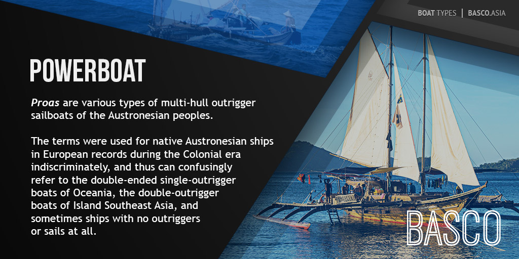 In its most common usage, the term proa refers to the Pacific proas which consist of two (usually) unequal-length parallel hulls. #boattypes