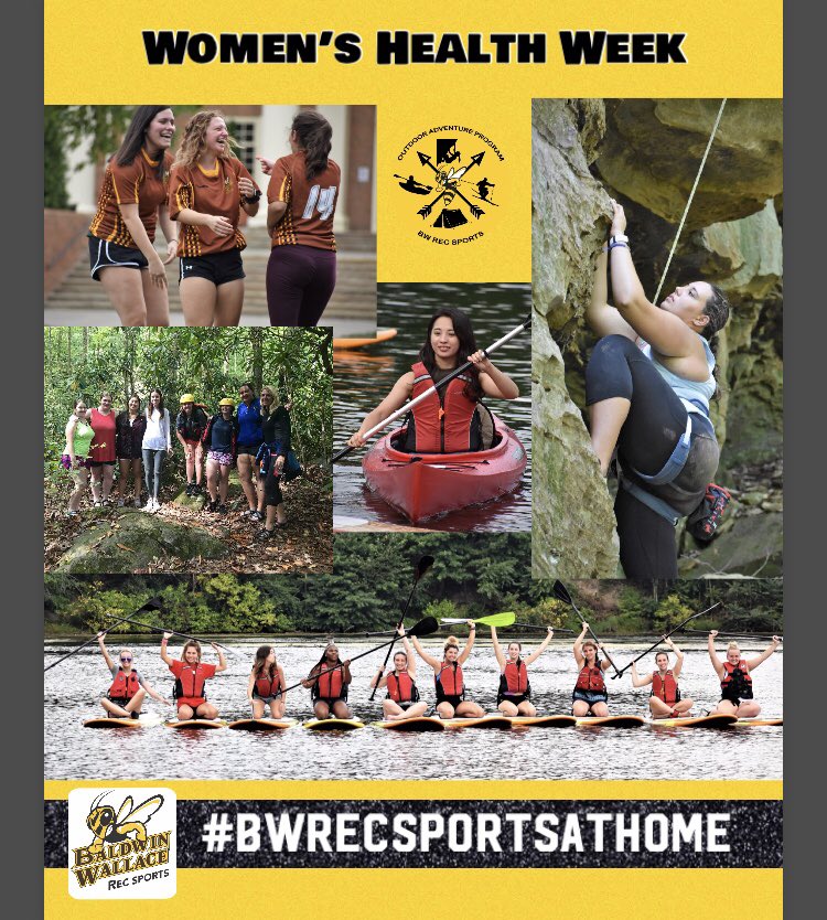 BWCampusRec's tweet photo. What can you do today to take care of your health &amp; wellness? #womenshealthweek @BaldwinWallace @BWPres @bwhpess #BWCares https://t.co/Y8kysttRYH