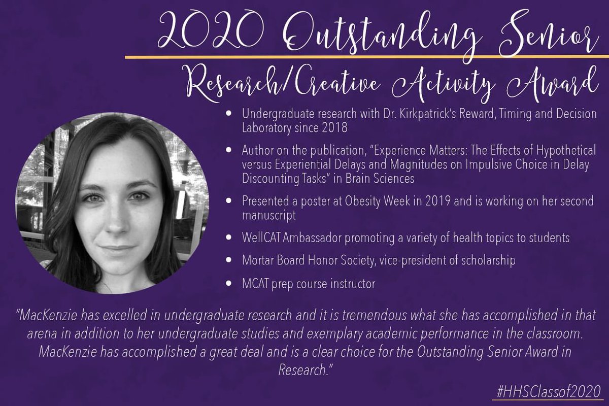 KSUBizDean's tweet photo. I normally stick to Business College related posts on this Twitter account, but the proud father in me is making a rare exception. Congratulations Mackenzie Gwinner on this recognition from the College of Health and Human Sciences! @MacKenzieGwinn1 @JohnBuckwalter1 https://t.co/zxKVSaP2UH