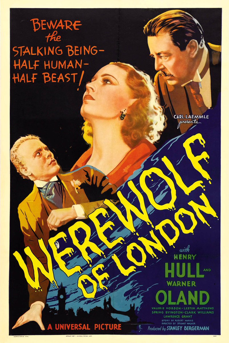 FilmNewsNos's tweet photo. 🎬MOVIE HISTORY: 85 years ago today, May 13, 1935 the movie ‘Werewolf of London’ opened in theaters!
*First Hollywood mainstream feature film to feature a werewolf
#HenryHull #WarnerOland #ValerieHobson #LesterMatthews #LawrenceGrant #SpringByington #ClarkWilliams #JMKerrigan https://t.co/n39NYd6LUr